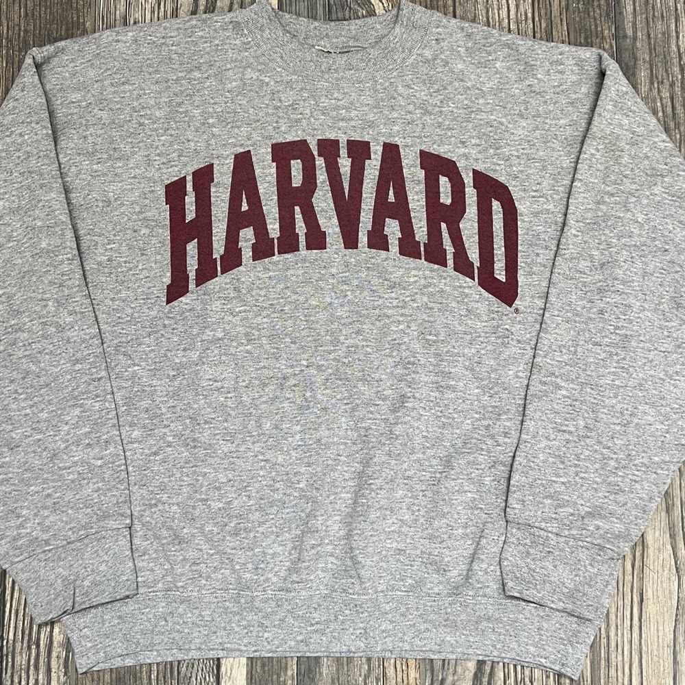 🔥 Vintage 90’s HARVARD University College CREWNECK Sweatshirt Women Sz Lg - EUC